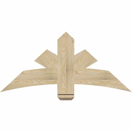 Ekena Millwork Alberta Rough Sawn Timber Gable Bracket, Douglas Fir, 48"W x 22"H x 6"D x 6"F, 11/12 Pitch GBW048X22X0606ALB00RDF